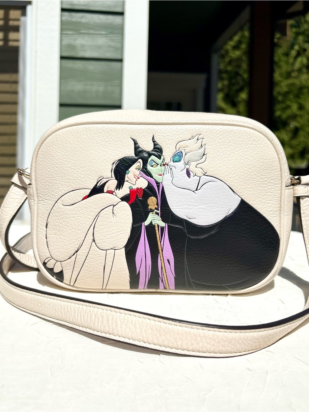 COACH X Disney Jamie Camera Bag With Villains Motif CC319